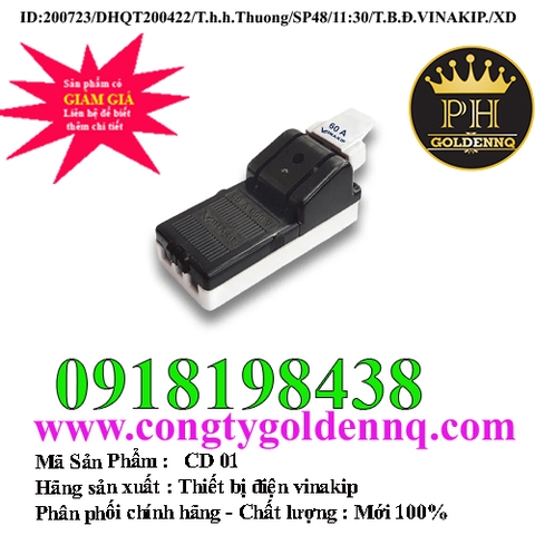 Cầu dao vinakip đế sứ 1 pha hai cực 15A-100A
