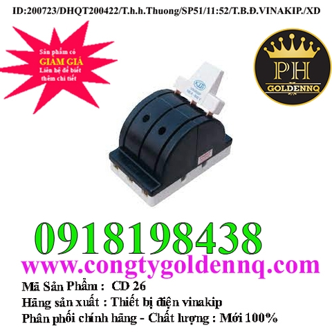 Cầu dao vinakip đế sứ 3 pha đảo chiều 30A-100A