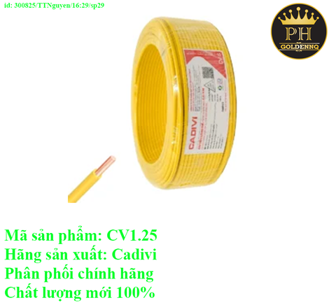 Cáp CV-1.25mm2 CV1.25