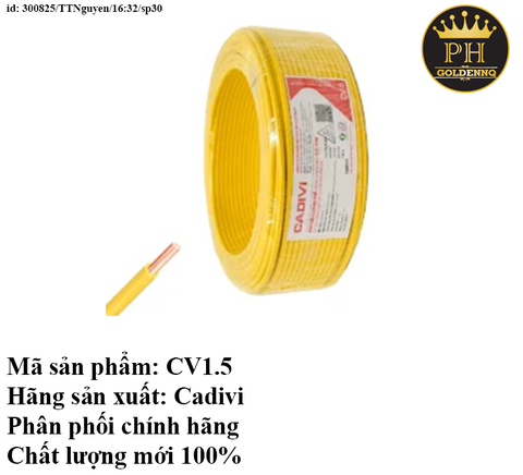 Dây cáp điện CV-1.5-450/750V CV1.5