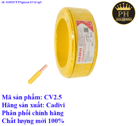 Dây cáp điện CV-2.5-450/750V
