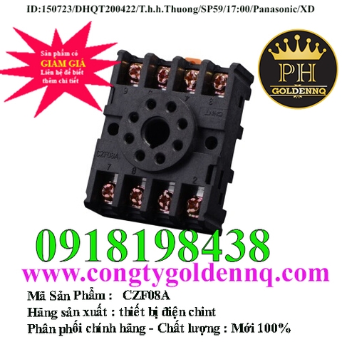 Đế relay trung gian CZF08A Chint (8 chân tròn)
