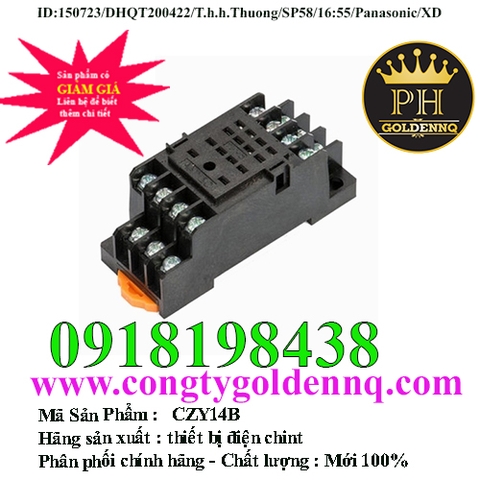 Đế relay trung gian CZY14B Chint (14 chân dẹt)