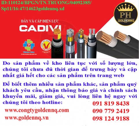 Dây điện lực hạ thế CADIVI chính hãng, giá sỉ, phân phối toàn quốc.