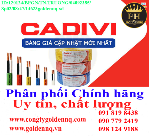 Dây điện mềm bọc nhựa PVC CADIVI chính hãng, giá sỉ, bảo hành, phân phối toàn quốc. Để biết thêm thông tin chi tiết xin vui lòng liên hệ hotline.