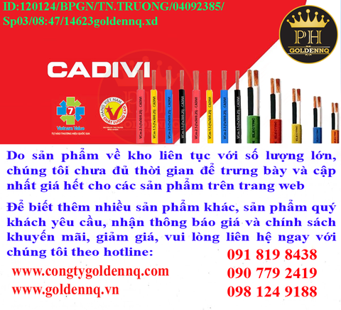 Dây điện mềm bọc nhựa PVC CADIVI chính hãng, giá sỉ, phân phối toàn quốc.