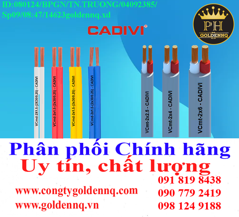 Dây đôi mềm bọc nhựa PVC CADIVI về kho nhiều chưa cập nhật kịp, vui lòng liên hệ hotline để biết thêm thông tin