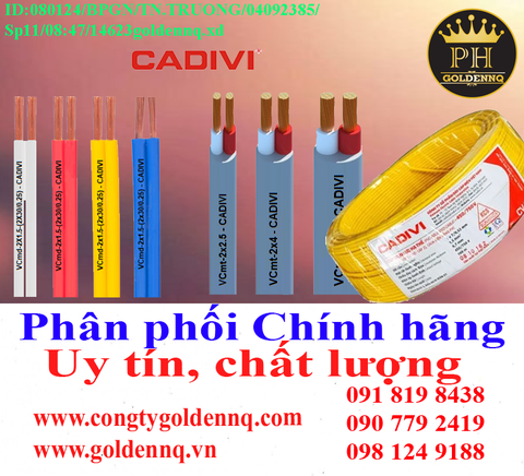 Dây đôi mềm bọc nhựa PVC CADIVI chính hãng, giá sỉ, phân phối toàn quốc.