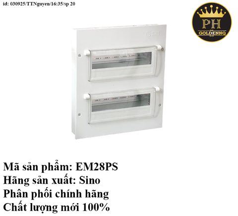 Tủ điện vỏ kim loại chứa 28 Module lắp nổi EM28PS