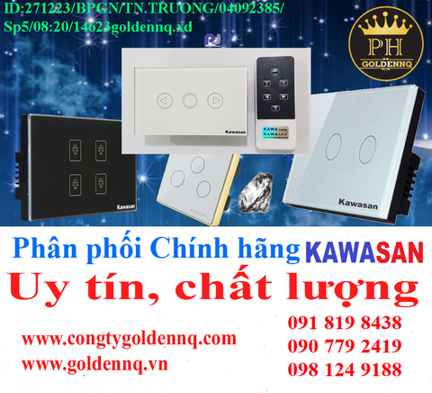 Công tắc cảm ứng chạm Kawasan chính hãng, giá sỉ, bảo hành, phân phối toàn quốc. Để biết thêm thông tin chi tiết xin vui lòng liên hệ hotline.