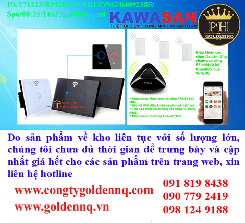 Công tắc cảm ứng chạm Kawasan chính hãng, giá sỉ, phân phối toàn quốc.