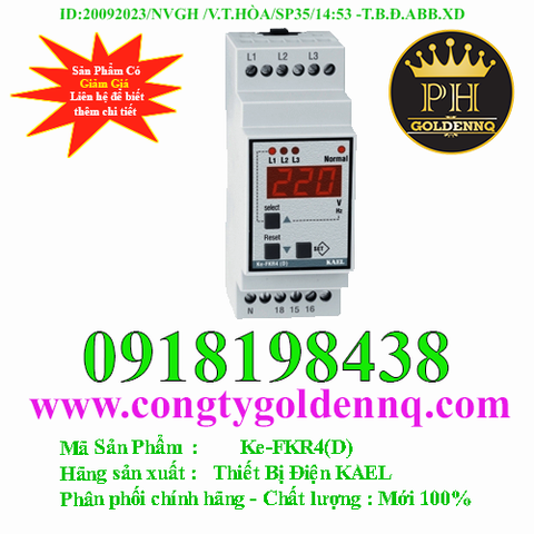 Rơ le bảo vệ pha - bảo vệ điện áp Ke-FKR4(D)
