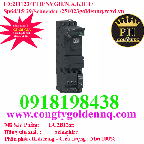 Bộ khởi động mô-tơ LU2B12xx Schneider
