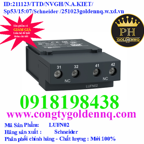 Tiếp điểm 2NC LUFN02 Schneider
