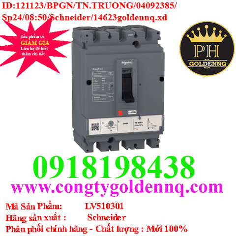Cầu dao chỉnh dòng MCCB LV510301 Schneider