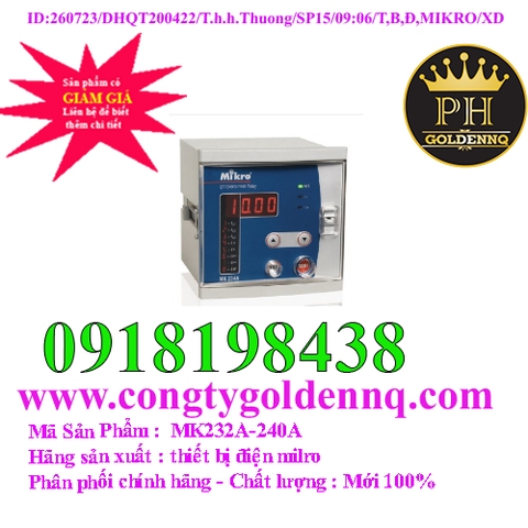 Rơ Le Bảo Vệ Chạm Đất Mikro MK232A-240A
