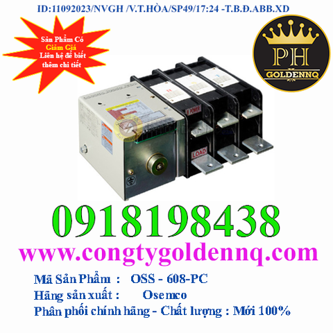 Bộ chuyển nguồn ATS Osemco 3 pha 100A-6300A