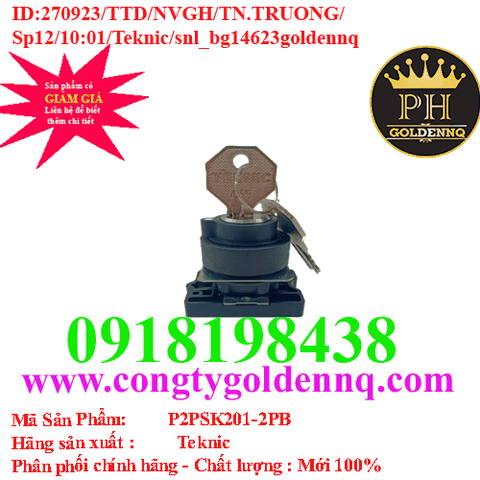 Công tắc xoay 2 vị trí, tự trả về - P2PSK201-2PB
