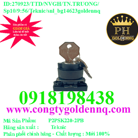 Công tắc xoay 2 vị trí, tự trả về - P2PSK220-2PB