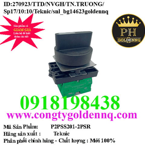 Công tắc xoay 2 vị trí, tự trả về - P2PSS201-2PSR