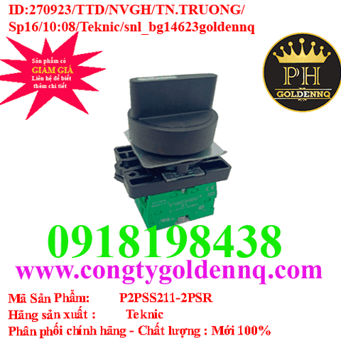 Công tắc xoay 2 vị trí, tự trả về - P2PSS211-2PSR