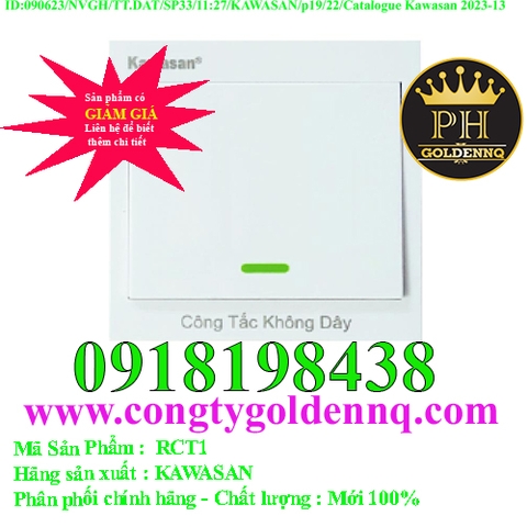 Công tắc điều khiển từ xa Kawasan RCT1