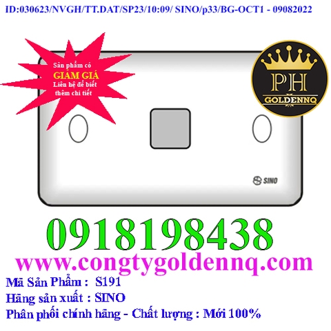 Mặt 1 lỗ SINO S191 (S191V)