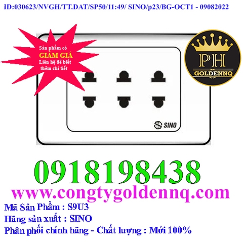 3 Ổ cắm 2 chấu 16A SINO S9U3
