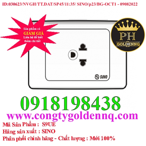 Ổ cắm đơn 3 chấu 16A – Sino Vanlock – S9UE