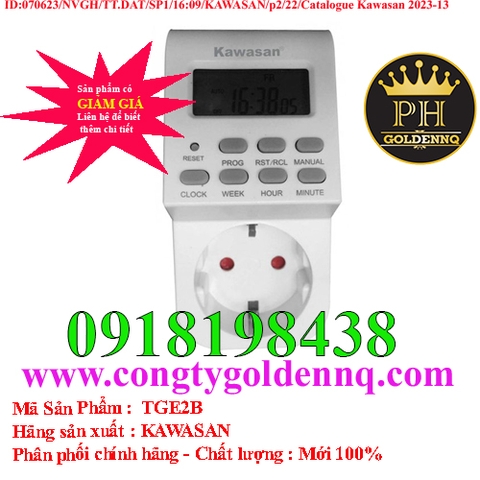 Ổ cắm hẹn giờ kỹ thuật số Kawasan TGE2B