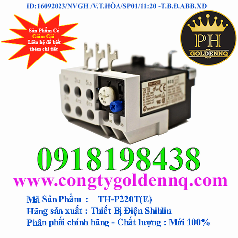 RƠ LE NHIỆT (CÓ THANH ĐỒNG KẾT NỐI) - OVERLOAD TH-P220T(E)