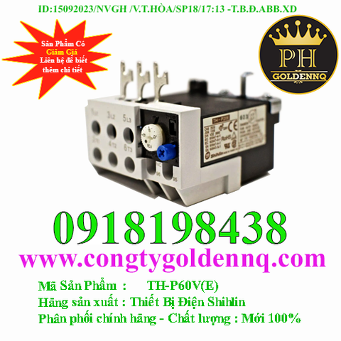 RƠ LE NHIỆT (CÓ THANH ĐỒNG KẾT NỐI) - OVERLOAD TH-P60V(E)
