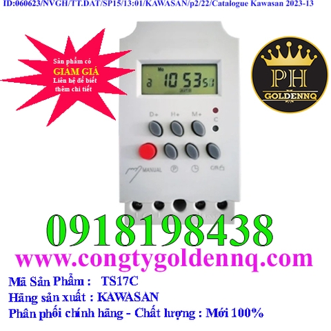 Công tắc hẹn giờ kỹ thuật số Kawasan TS17C