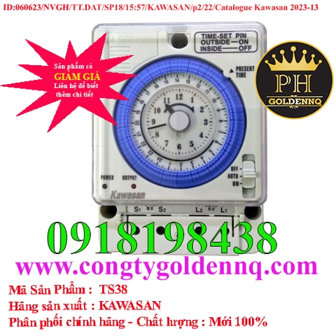 Công tắc thời gian thanh ray Kawasan TS38