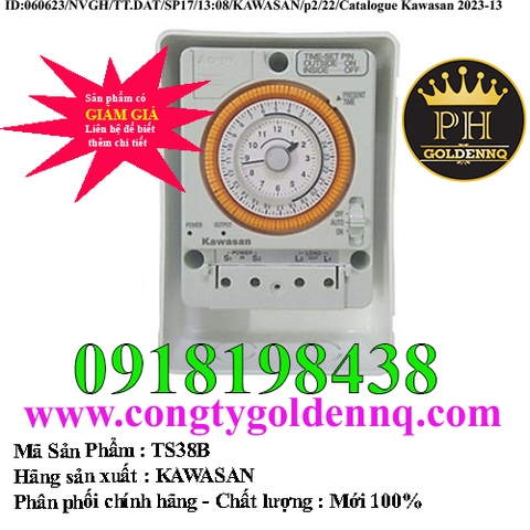 Công tắc thời gian thanh ray Kawasan TS38B