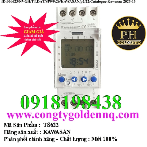 Công tắc hẹn giờ thanh ray Kawasan TS622
