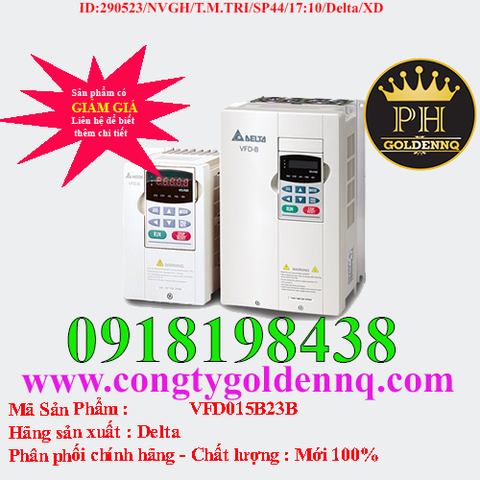 Biến tần Delta VFD015B23B 1.5kW 3 Pha 220V