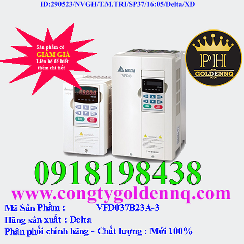 Biến tần Delta VFD037B23A-3 3.7kW 3 Pha 220V