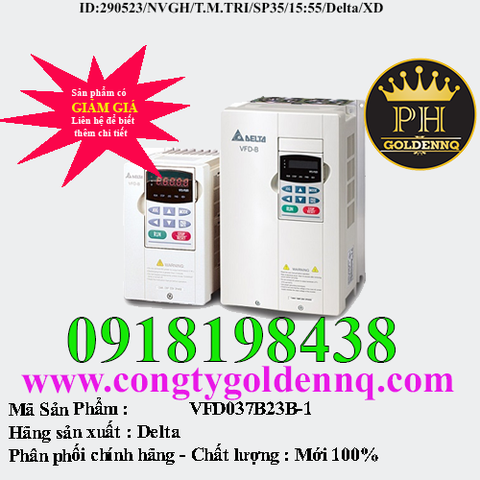 Biến tần Delta VFD037B23B-1 3.7kW 3 Pha 220V