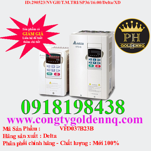 Biến tần Delta VFD037B23B 3.7kW 3 Pha 220V