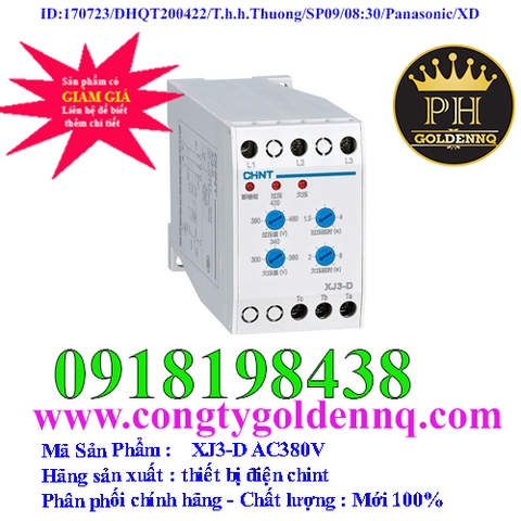 Relay bảo vệ pha Chint XJ3-D AC380V