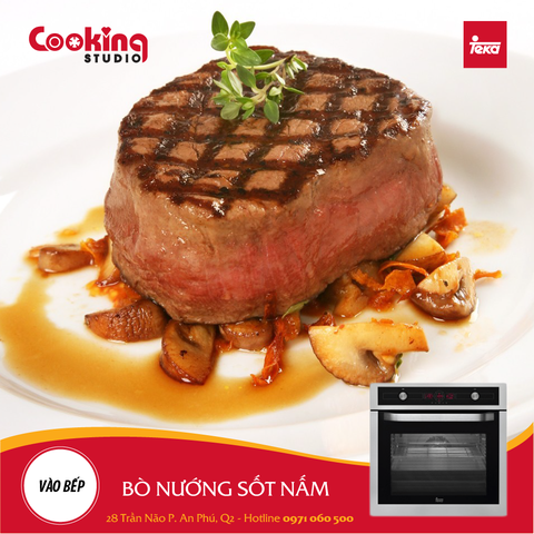 BÒ NƯỚNG SỐT NẤM