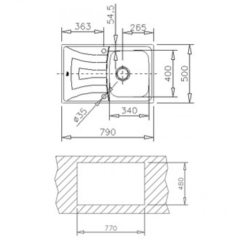 Chậu Rửa TEKA UNIVERSO 79 1B 1D