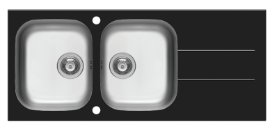 Chậu Rửa Đôi CONCERTO 2B 1D Thương Hiệu PYRAMIS