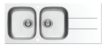 Chậu Rửa Đôi CONCERTO 2B 1D Thương Hiệu PYRAMIS