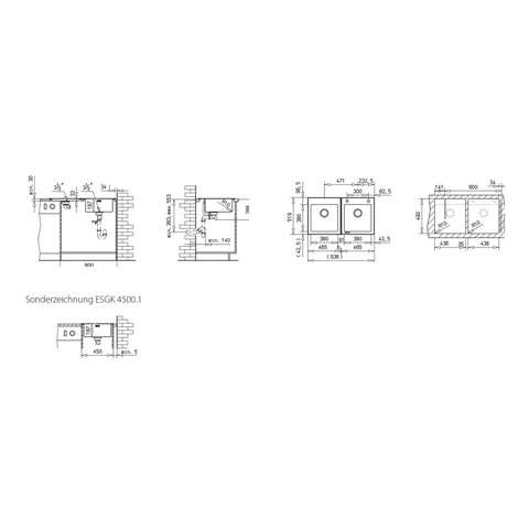 Bàn Rửa EAGK4500.1ED
