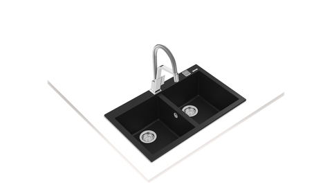 Chậu Đá Teka Forsquare 2B 790 TG (Màu đen)