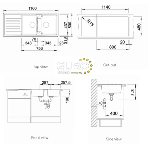 Chậu Đá Blanco Lexa 8S Alu Metallic