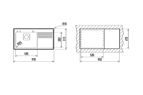 Chậu Rửa TEKA FRAME 1B 1D