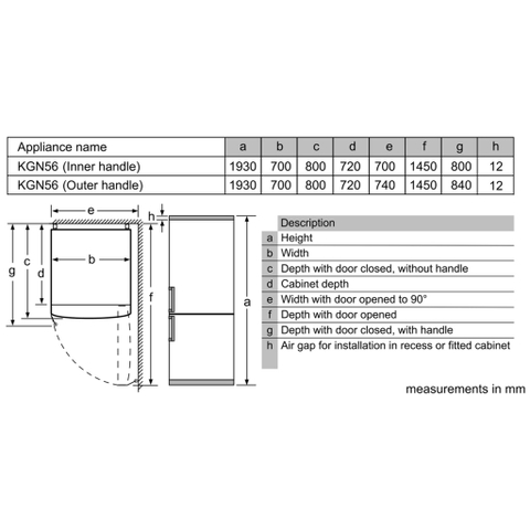 Tủ Lạnh BOSCH KGN56LB40O